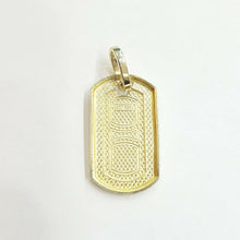 Load image into Gallery viewer, New 10k yellow Gold solid dog tag Pendant charm shiny fine gift jewelry 2.3g
