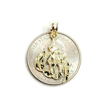 Load image into Gallery viewer, 10K Yellow Gold Nugget Allah Islamic God Pendant Charm religious jewelry 1.4g
