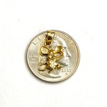 Load image into Gallery viewer, New 14k yellow Gold mouse Pendant animal charm Children gift fine jewelry 1.2g
