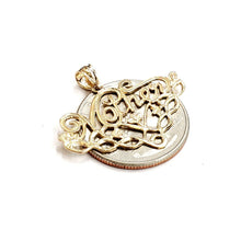 Load image into Gallery viewer, New 14k yellow Gold Mother word Pendant charm gift fine jewelry for her 1.8g
