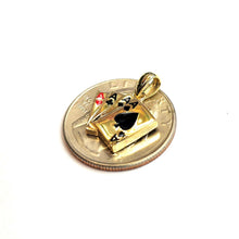 Load image into Gallery viewer, New 14k yellow solid Gold 4 Aces playing cards Pendant charm casino jewelry 1.8g
