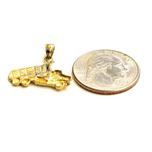 Load image into Gallery viewer, 14k yellow Gold  Dump truck car trucking Pendant charm gift fine jewelry 2.3g
