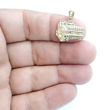 Load image into Gallery viewer, New 14k yellow Gold racing car engine sport Pendant charm gift fine jewelry 3.2g

