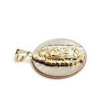 Load image into Gallery viewer, 14k yellow gold virgin Mary Guadalupe pendant diamond cut religious jewelry 2.5g
