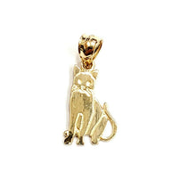 Load image into Gallery viewer, New 14k solid yellow Gold cat full body Pendant charm jewelry fine gift pet 1g

