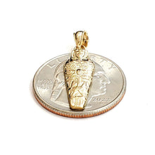 Load image into Gallery viewer, 14k yellow Gold sarcophagus ancient Egypt mummy Pendant charm fine jewelry 1.5g
