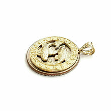 Load image into Gallery viewer, 14k yellow Gold round Pisces fish zodiac Pendant charm fine jewelry unisex 2.8g
