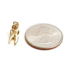 Load image into Gallery viewer, New 14k yellow Gold solid 3D tooth Pendant charm gift fine jewelry 1.6g
