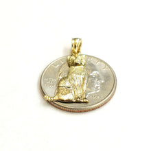 Load image into Gallery viewer, New 14k solid yellow Gold cat full body Pendant charm fine jewelry gift pet 1.9g
