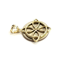 Load image into Gallery viewer, 14k yellow Gold Nudo De Bruja Witches Knot Pendant Gift fine jewelry unisex 3.3g
