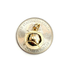 Load image into Gallery viewer, New 14k yellow Gold 3D baseball Pendant charm sport game fine jewelry gift 3.3g
