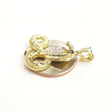 Load image into Gallery viewer, 10k yellow gold cobra snake reptile Pendant charm gift fine jewelry 4.1g
