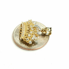 Load image into Gallery viewer, New 14k yellow gold crown pendant cubic zirconia fine gift jewelry for her 1.9g
