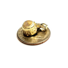 Load image into Gallery viewer, New 14k yellow Gold solid 3D Coffee Mug Cup Pendant charm gift fine jewelry 2.6g
