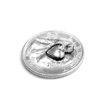 Load image into Gallery viewer, 14k White Gold Tiny shiny Heart pendant charm fine gift jewelry for women 0.5g
