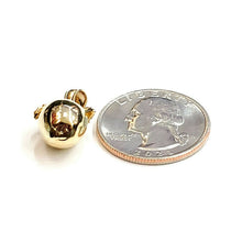 Load image into Gallery viewer, 14k yellow gold 3D Apple fruit Manzana leaf pendant charm fine jewelry 4.1g
