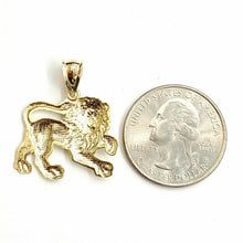 Load image into Gallery viewer, 10k yellow Gold lion full body Leo zodiac Pendant charm gift fine jewelry 1.9g
