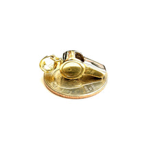 Load image into Gallery viewer, 14k yellow Gold 3D Whistle Coach Athletics  Pendant sport game fine jewelry 3.8g
