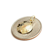 Load image into Gallery viewer, 14k yellow Gold tiny Soccer ball Pendant charm sport game fine jewelry gift 0.8g
