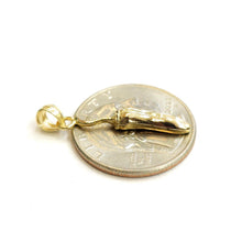 Load image into Gallery viewer, 14k yellow gold Tiny Chili Hot Pepper Jalapeño pendant charm fine jewelry 1.3g
