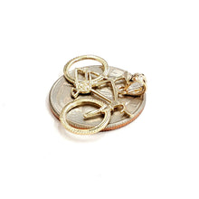 Load image into Gallery viewer, 14k yellow Gold bicycle bike Pendant charm sport biker gift fine jewelry 1.6g
