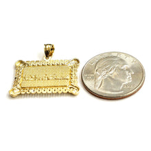 Load image into Gallery viewer, 14k two tone gold last supper pendant charm diamond cut fine gift jewelry 3.1g

