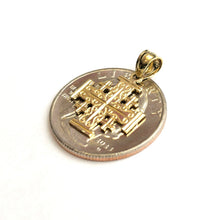 Load image into Gallery viewer, 14k Yellow gold Jerusalem Cross medal pendant charm religious fine jewelry 1.3g
