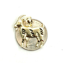 Load image into Gallery viewer, New 10k yellow Gold Goat Pendant charm diamond cut animal fine gift jewelry 1.5g
