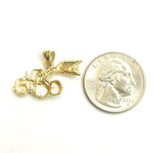 Load image into Gallery viewer, 14k yellow Gold  Bulldozer Loader truck car Pendant charm gift fine jewelry 2.9g
