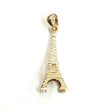 Load image into Gallery viewer, 14K Yellow Gold Solid 3D Famous Eiffel Tower Charm Pendant Fine Jewelry 2.4g
