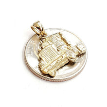 Load image into Gallery viewer, New 14k yellow Gold truck car trucking Pendant charm gift fine jewelry 3.1g
