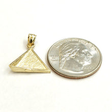 Load image into Gallery viewer, 14k yellow solid Gold Egyptian pyramid eye of Horus Pendant fine jewelry 1.6g
