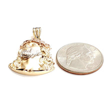 Load image into Gallery viewer, 14k multi color gold jesus face head pendant charm religious fine jewelry 4g
