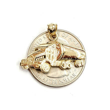 Load image into Gallery viewer, New 14k yellow Gold tanker truck trucking Pendant charm gift fine jewelry 3.3g
