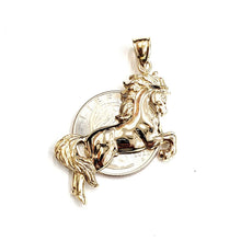 Load image into Gallery viewer, New 14k yellow solid Gold horse full body animal Pendant charm fine jewelry 5.4g
