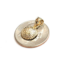 Load image into Gallery viewer, New 14k yellow Gold golf ball Pendant charm sport fine jewelry gift unisex 1.8g
