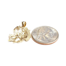 Load image into Gallery viewer, New 14k yellow Gold Gemini zodiac sign astrology Pendant charm fine jewelry 1.9g
