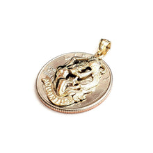 Load image into Gallery viewer, 14k yellow Gold Aquarius zodiac sign astrology Pendant charm fine jewelry 1.9g
