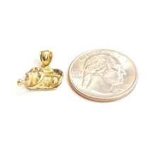 Load image into Gallery viewer, New 14k Yellow Gold fishing reel Pendant charm unisex gift fine jewelry 2.2g
