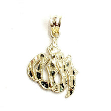 Load image into Gallery viewer, 10K Yellow Gold Nugget Allah Islamic God Pendant Charm religious jewelry 1.4g
