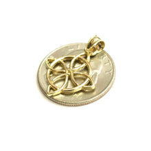 Load image into Gallery viewer, 14k yellow Gold Nudo De Bruja Witches Knot Pendant fine jewelry unisex 1.5g
