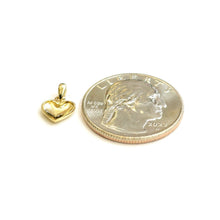 Load image into Gallery viewer, 14k yellow Gold Tiny shiny Heart pendant charm fine gift jewelry for women 0.5g
