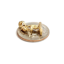 Load image into Gallery viewer, New 14k Yellow Gold 3D microscope Pendant charm science tool fine jewelry 2.3g

