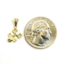 Load image into Gallery viewer, 14k yellow Gold Tiny puzzle piece Pendant charm unisex gift fine jewelry 0.7g
