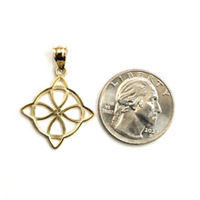 Load image into Gallery viewer, 14k yellow Gold Nudo De Bruja Witches Knot Pendant Gift fine jewelry unisex 2g
