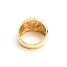 Load image into Gallery viewer, 14K yellow Gold Dad ring solid birthday gift father's day fine jewelry size 11
