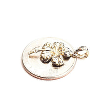 Load image into Gallery viewer, New 14k yellow Gold Hawaiian Hibiscus Plumeria flower Pendant fine jewelry 1.8g
