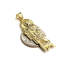Load image into Gallery viewer, 10k yellow gold saint Jude San juda pendant charm fine religious jewelry 3.7g
