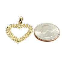 Load image into Gallery viewer, New 10k yellow gold heart pendant charm love Amor fine gift women jewelry 1.9g
