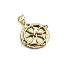 Load image into Gallery viewer, 14k yellow Gold Nudo De Bruja Witches Knot Pendant Gift fine jewelry unisex 3.3g
